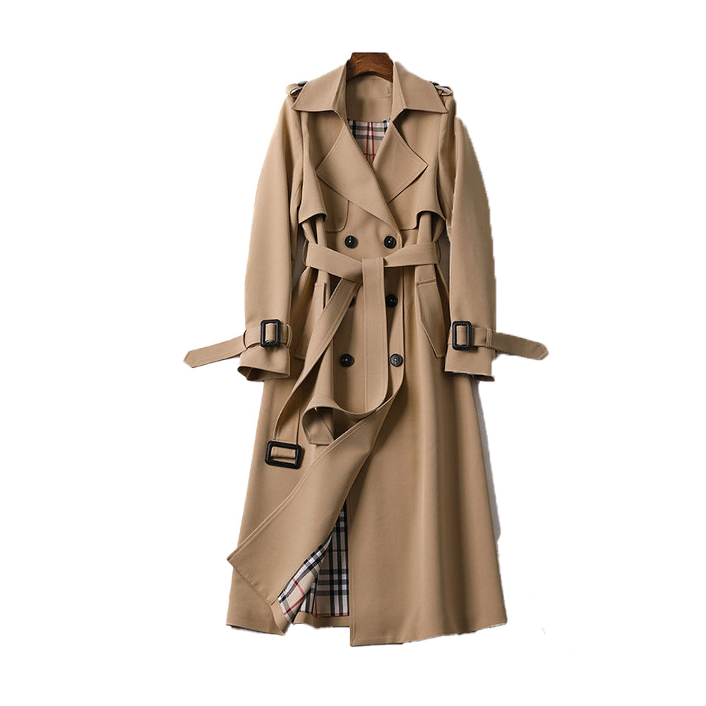 Christina | Elegant Belted Trench Coat - Solfae