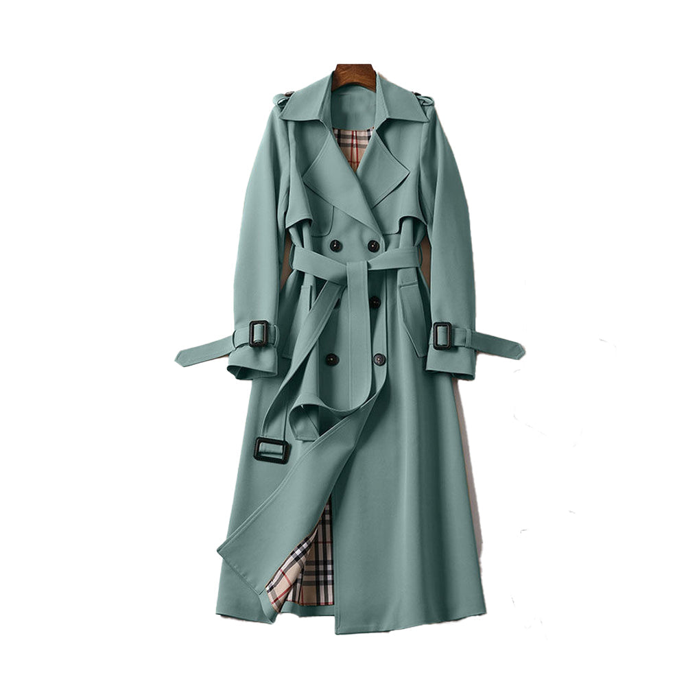 Christina | Elegant Belted Trench Coat - Solfae