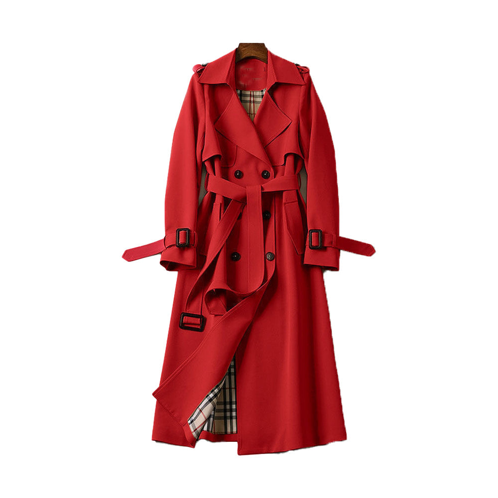 Christina | Elegant Belted Trench Coat - Solfae