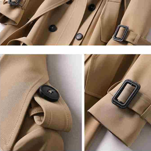 Christina | Elegant Belted Trench Coat - Solfae