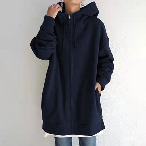 Christina | Elegant Hooded Zip Cardigan - Solfae