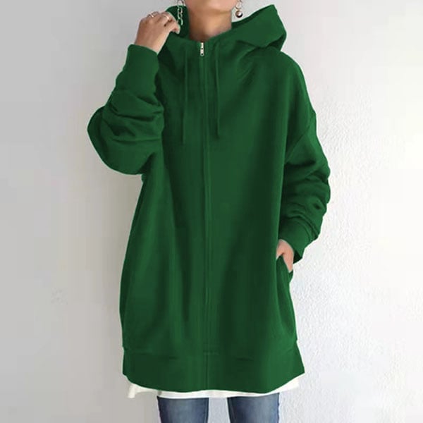 Christina | Elegant Hooded Zip Cardigan - Solfae