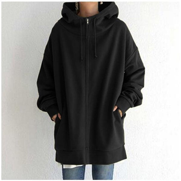 Christina | Elegant Hooded Zip Cardigan - Solfae