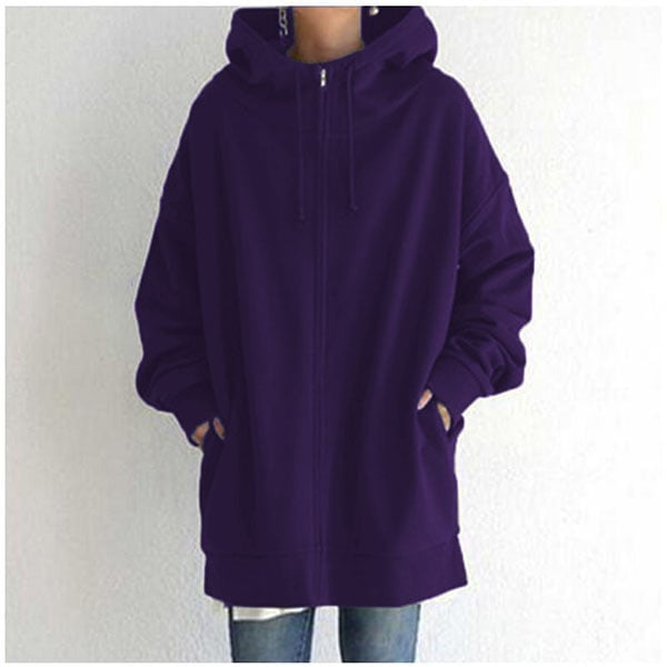Christina | Elegant Hooded Zip Cardigan - Solfae
