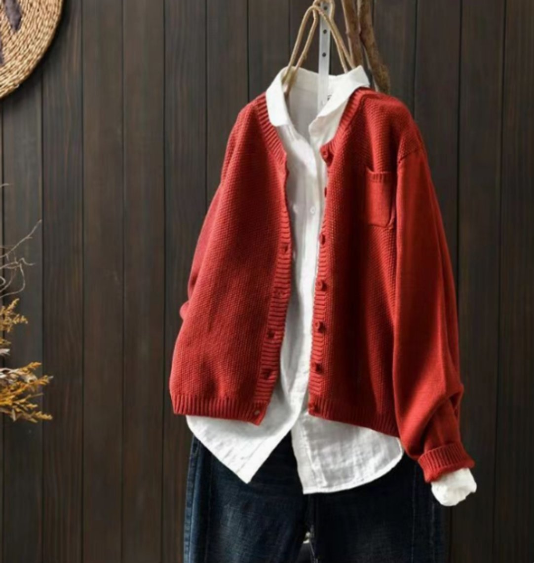 Christina | Elegant Oversized Chunky Cardigan - Solfae