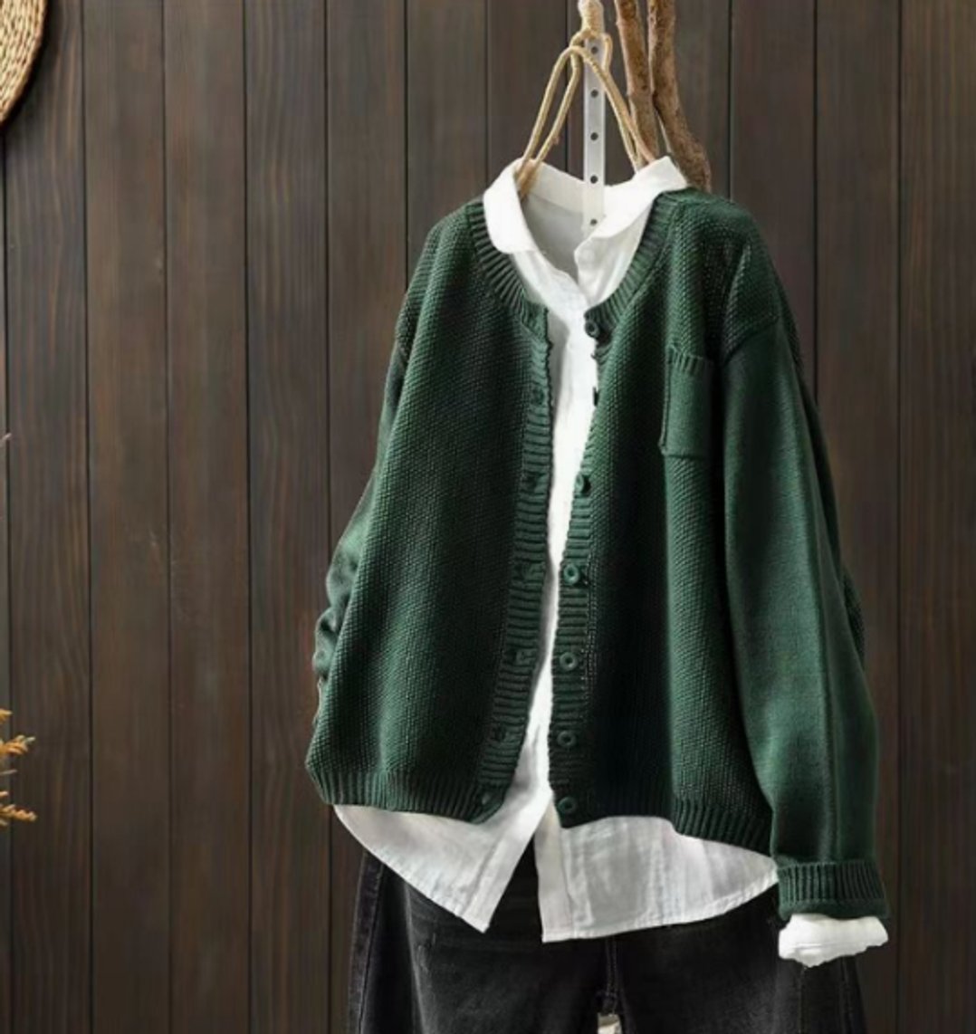 Christina | Elegant Oversized Chunky Cardigan - Solfae