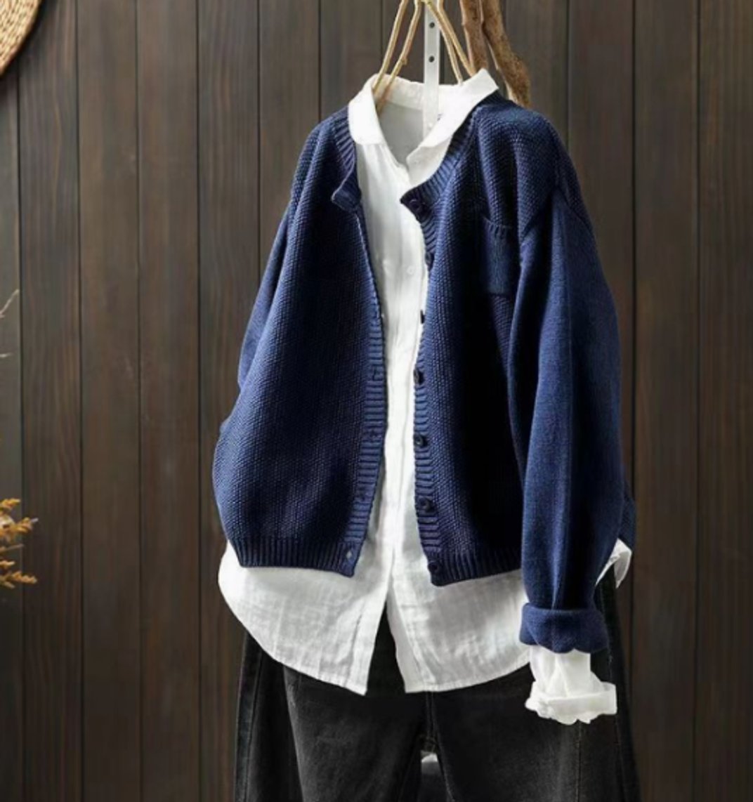 Christina | Elegant Oversized Chunky Cardigan - Solfae