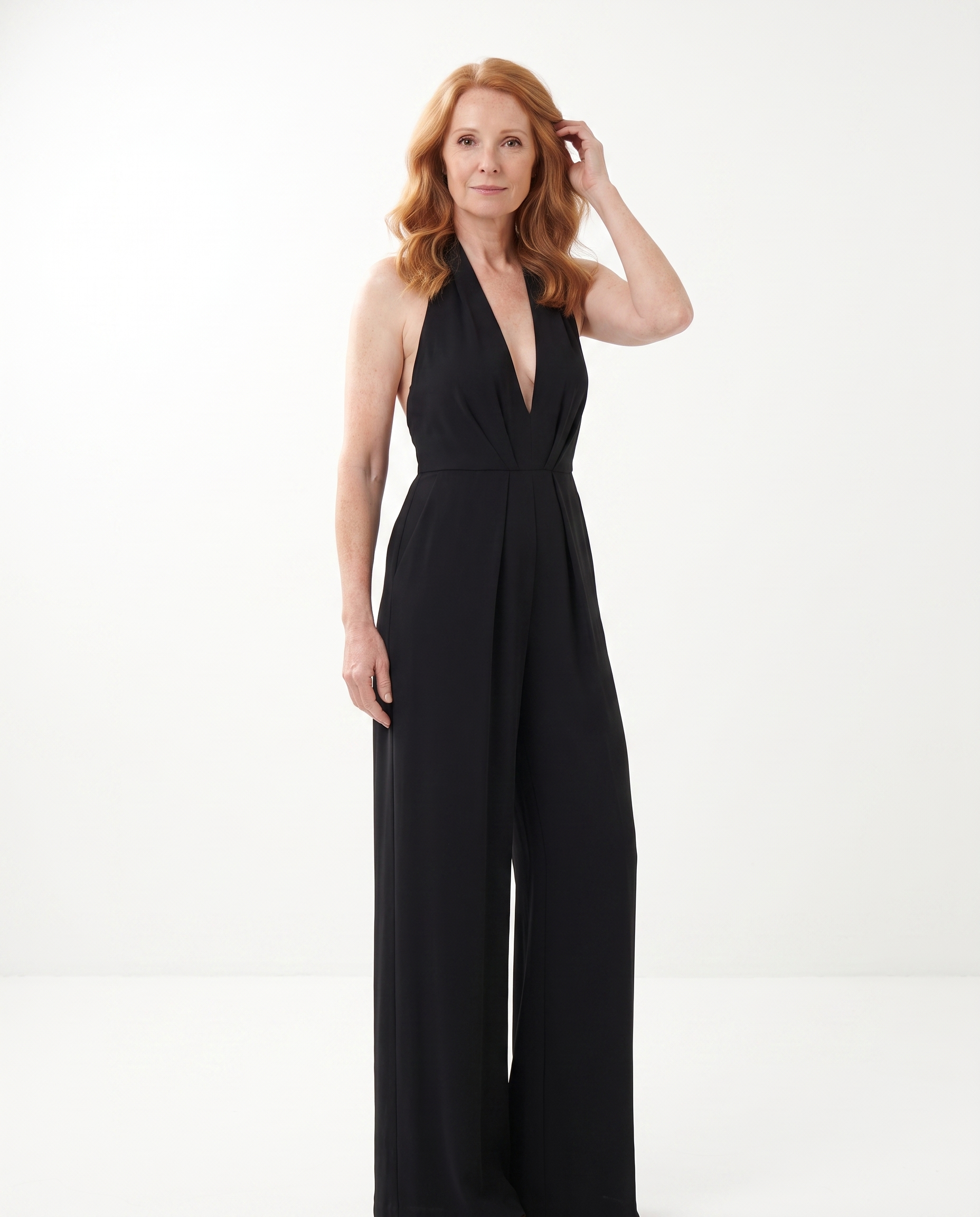 Christina | Flattering Halter Wide-Leg Jumpsuit - Solfae