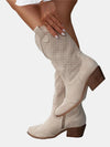 Clara | Elegant Perforated Knee-High Boots