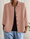 Danielle | Classic Button-Up Linen Jacket - Solfae