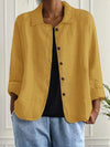 Danielle | Classic Button-Up Linen Jacket - Solfae