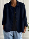 Danielle | Classic Button-Up Linen Jacket - Solfae