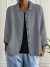 Danielle | Classic Button-Up Linen Jacket - Solfae
