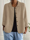 Danielle | Classic Button-Up Linen Jacket - Solfae