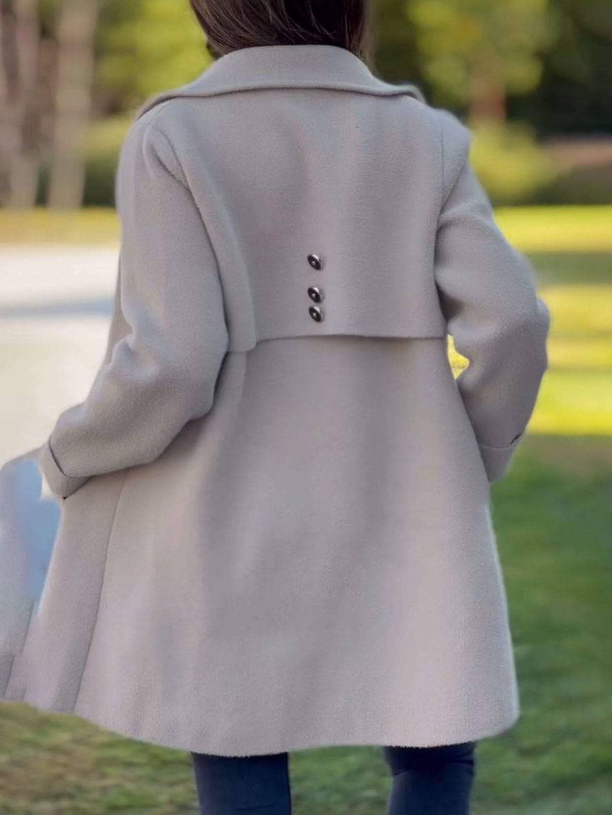 Danielle | Elegant Button-Front Wool Coat - Solfae