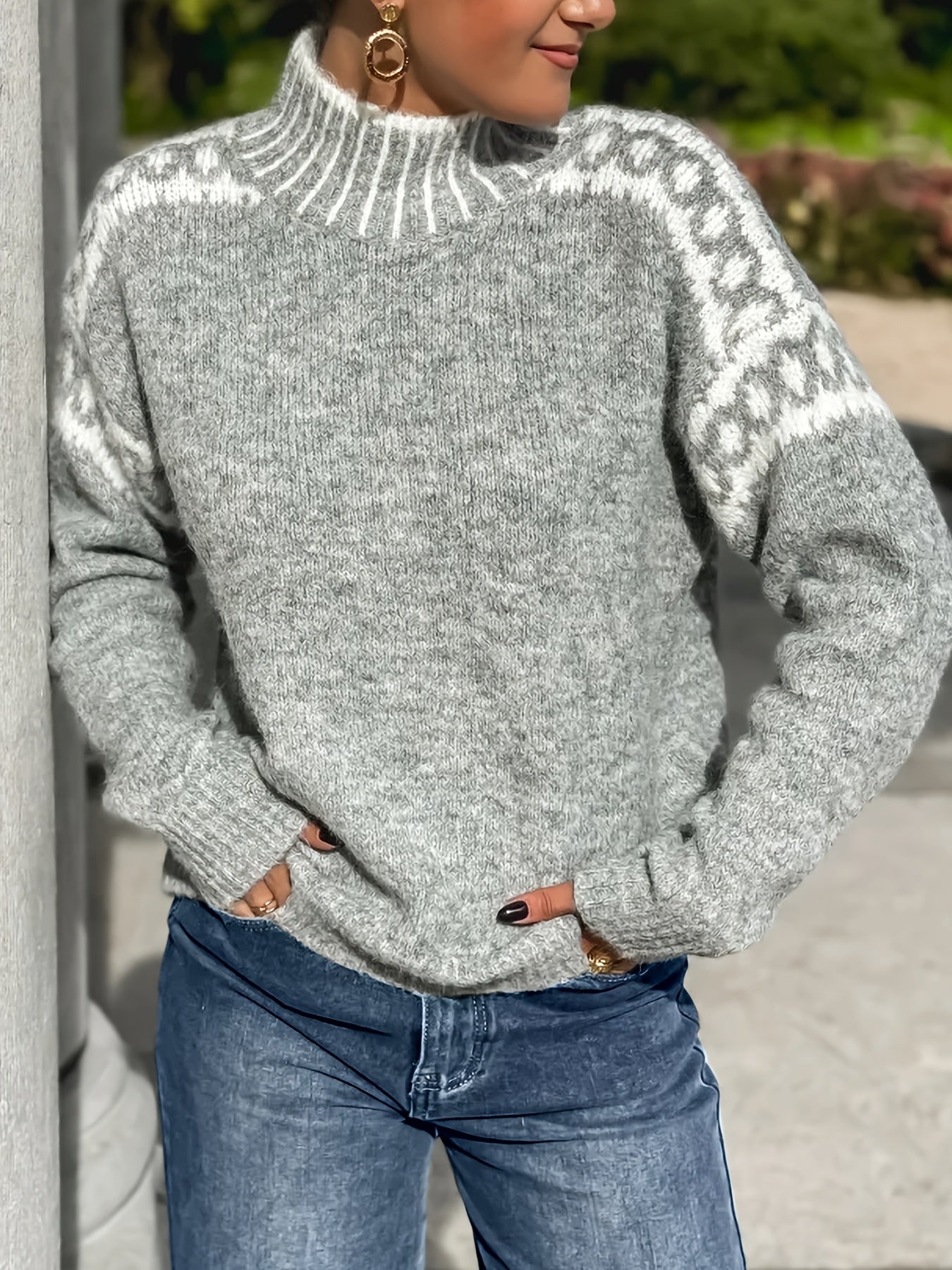 Danielle | Elegant Fair Isle Sweater - Solfae