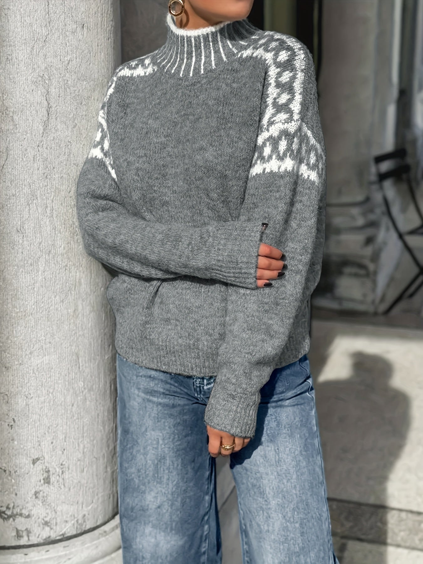 Danielle | Elegant Fair Isle Sweater - Solfae