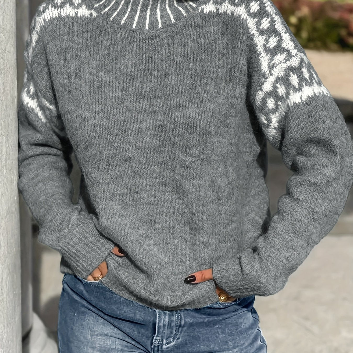 Danielle | Elegant Fair Isle Sweater - Solfae