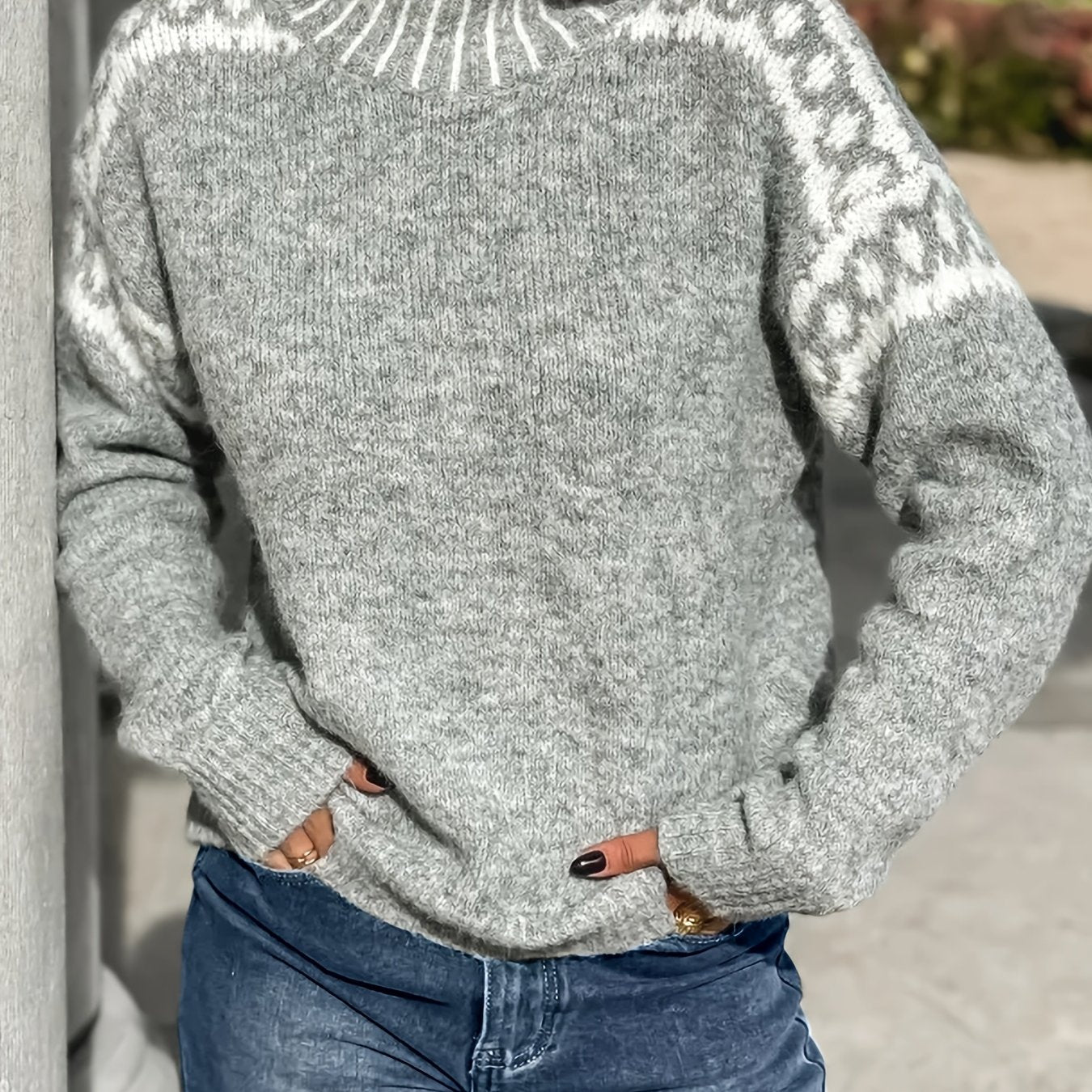 Danielle | Elegant Fair Isle Sweater - Solfae