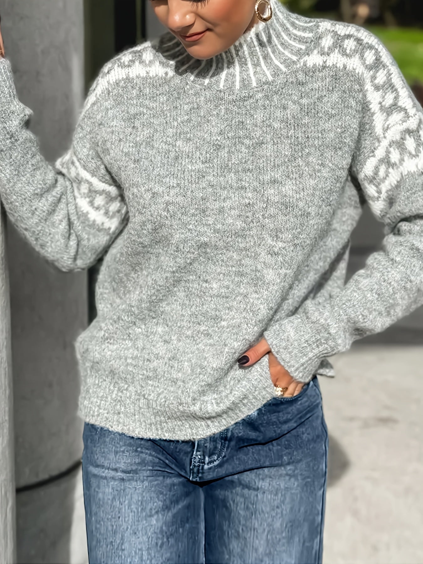 Danielle | Elegant Fair Isle Sweater - Solfae