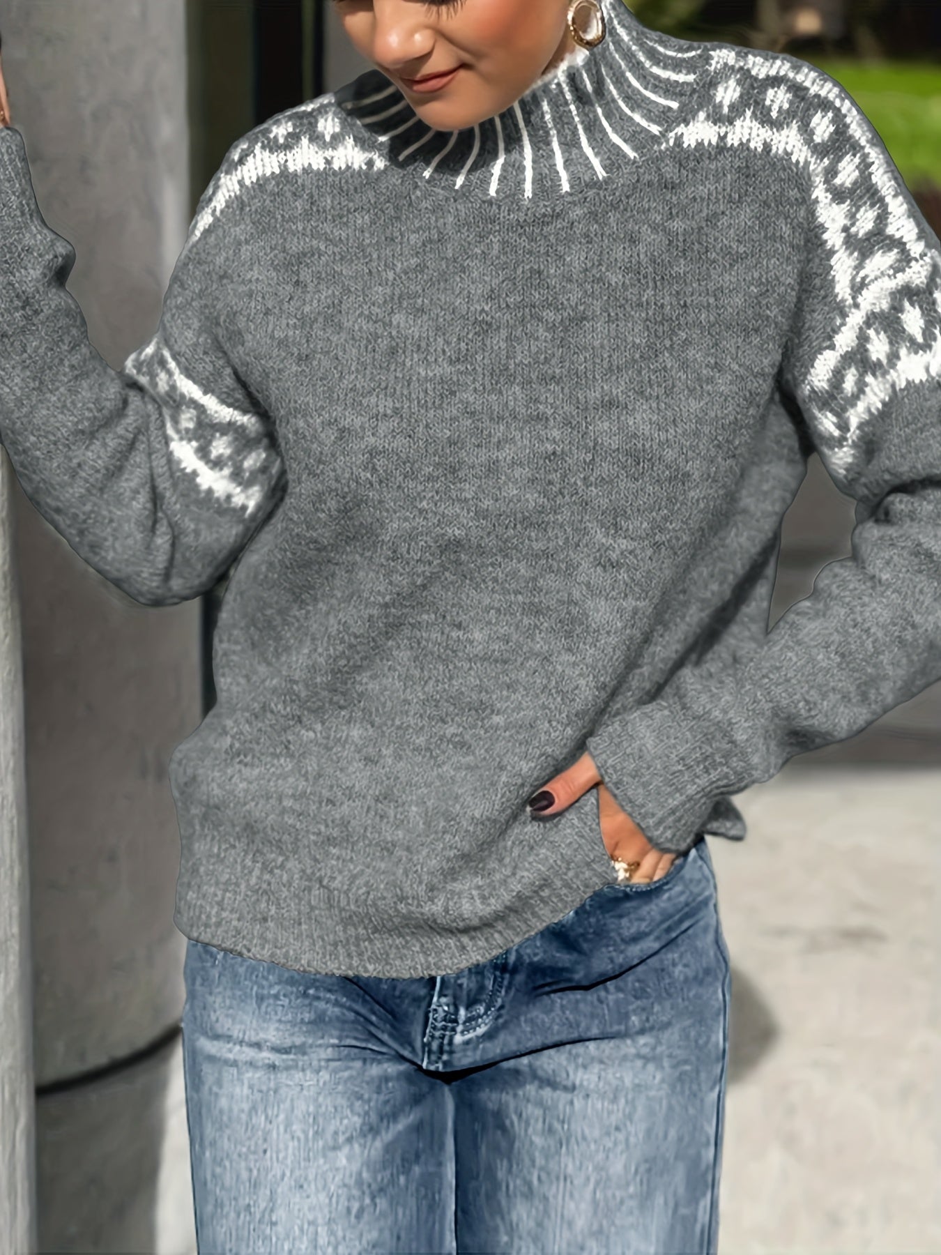 Danielle | Elegant Fair Isle Sweater - Solfae