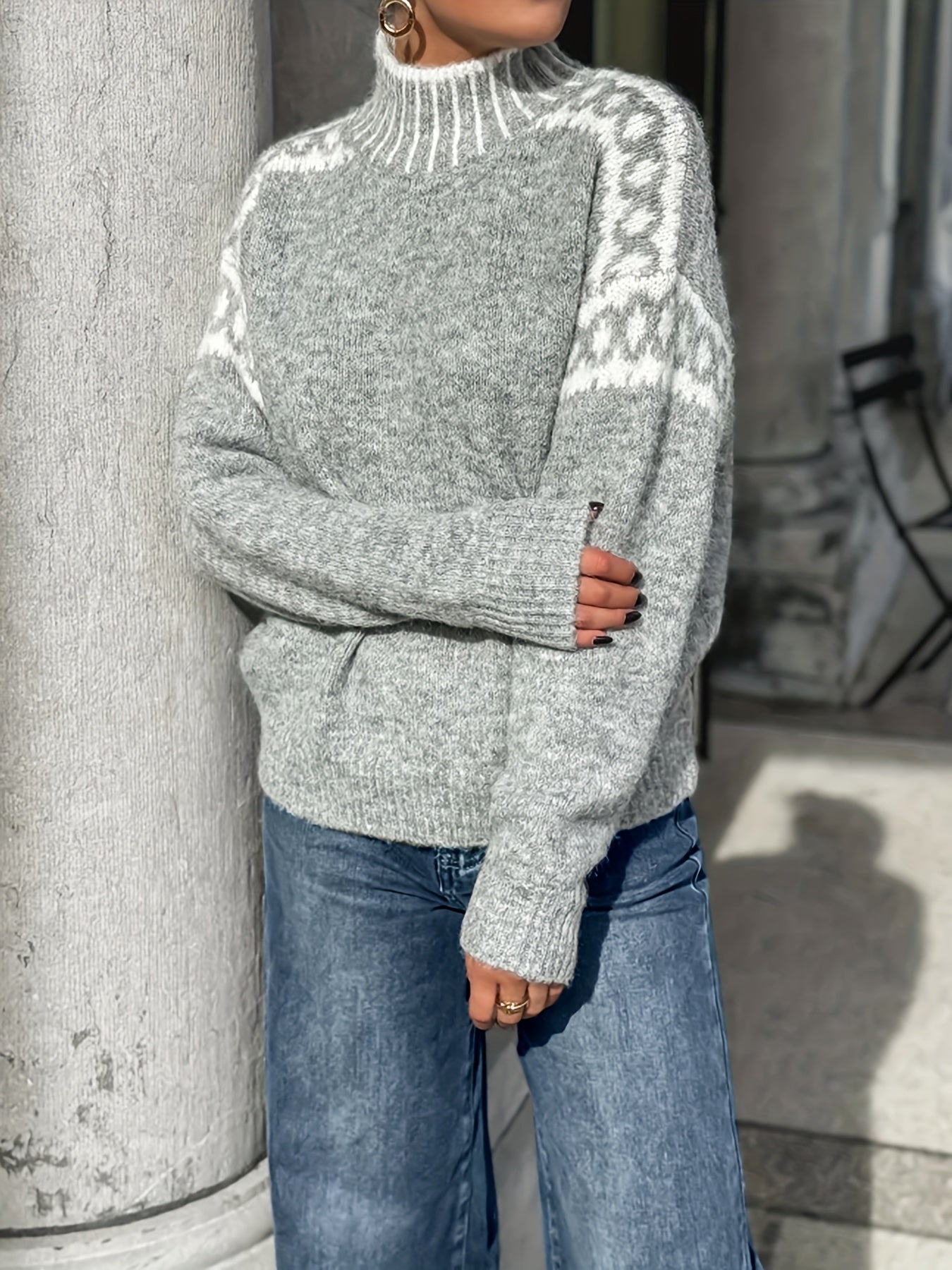 Danielle | Elegant Fair Isle Sweater - Solfae
