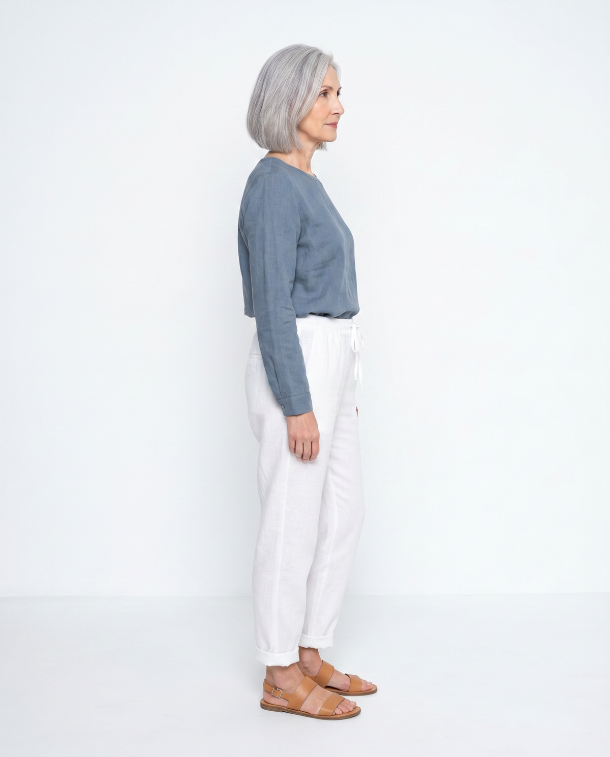 Danielle | Elegant Linen Drawstring Pants - Solfae