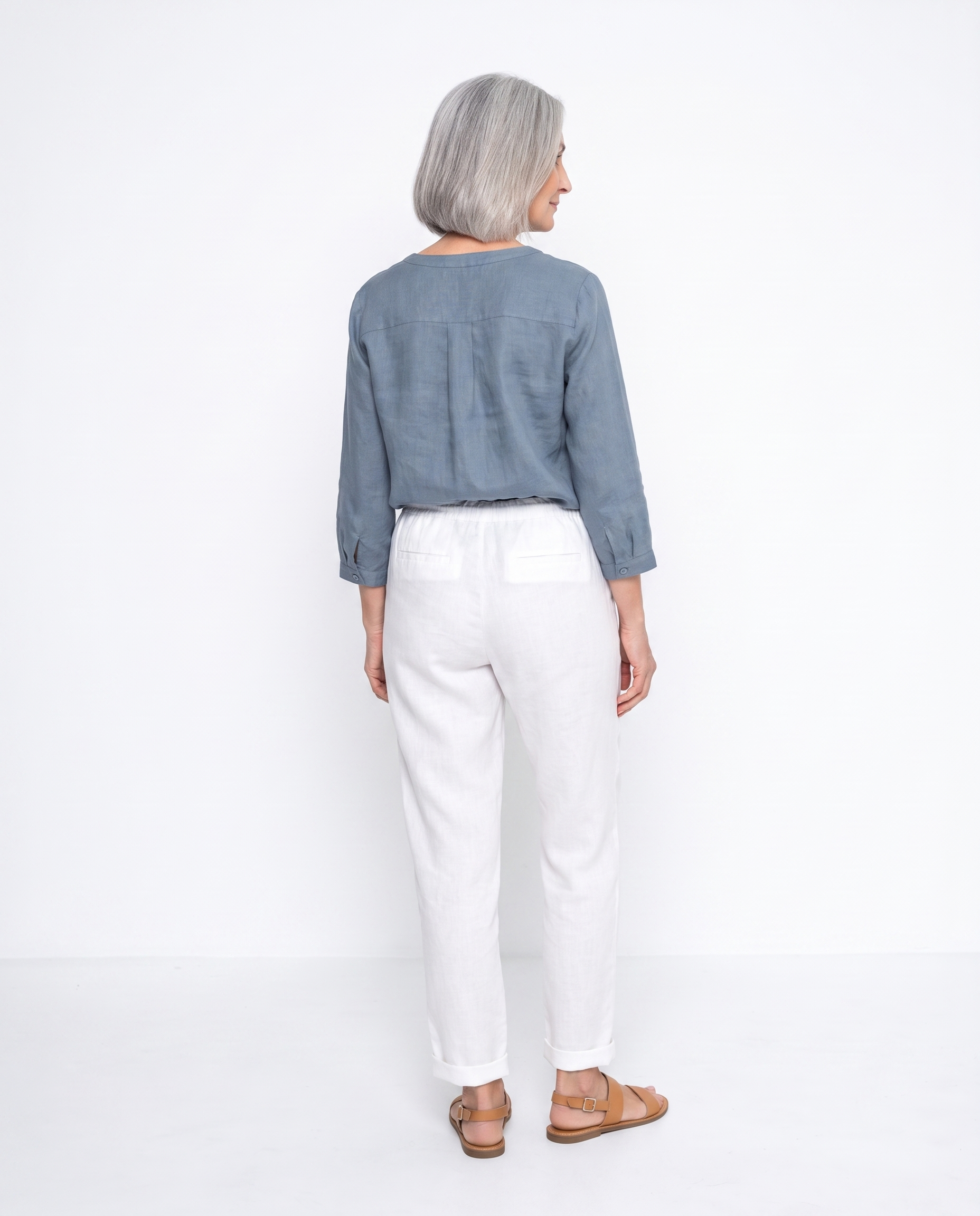 Danielle | Elegant Linen Drawstring Pants - Solfae