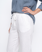 Danielle | Elegant Linen Drawstring Pants - Solfae