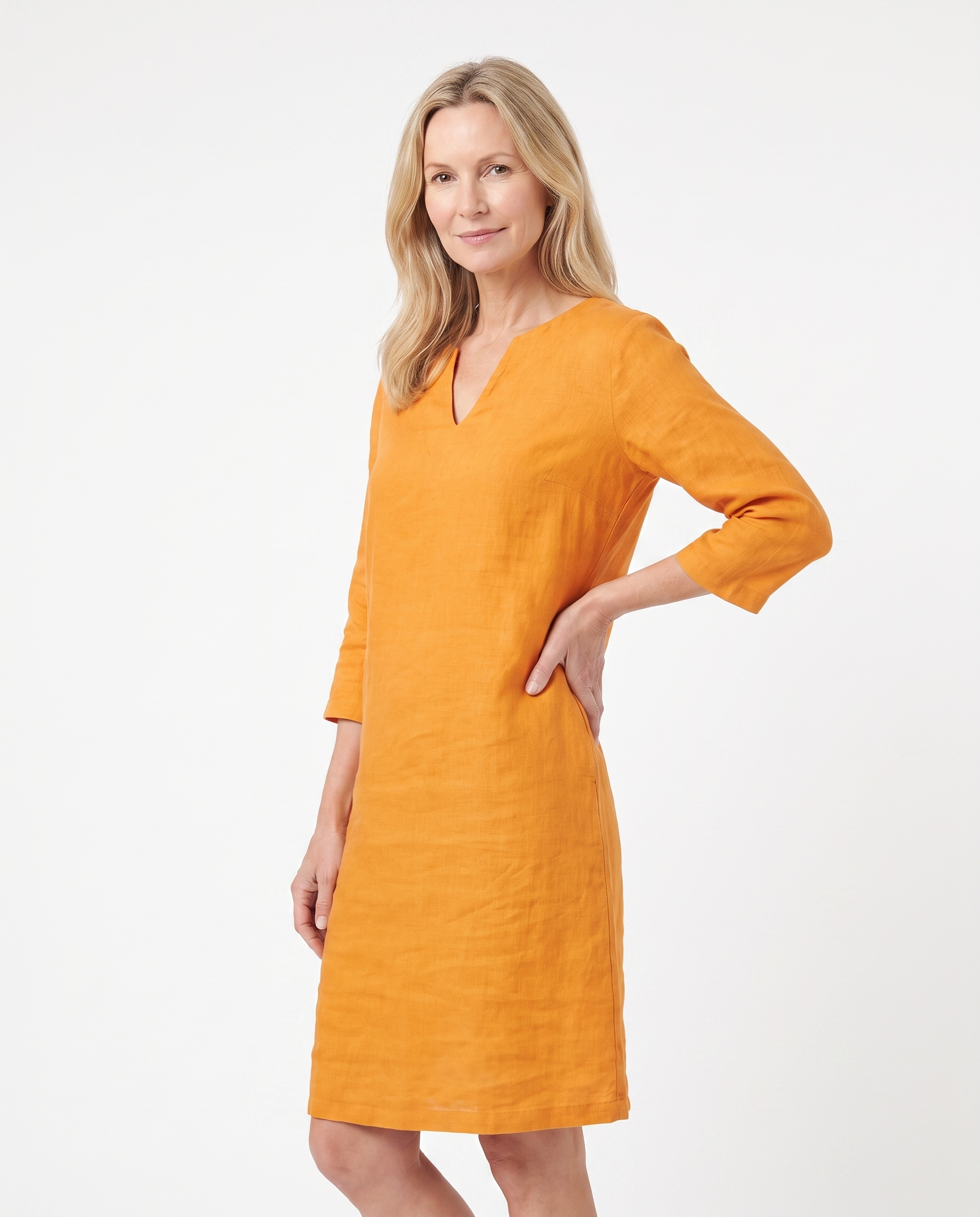 Danielle | Elegant Linen Shift Dress - Solfae