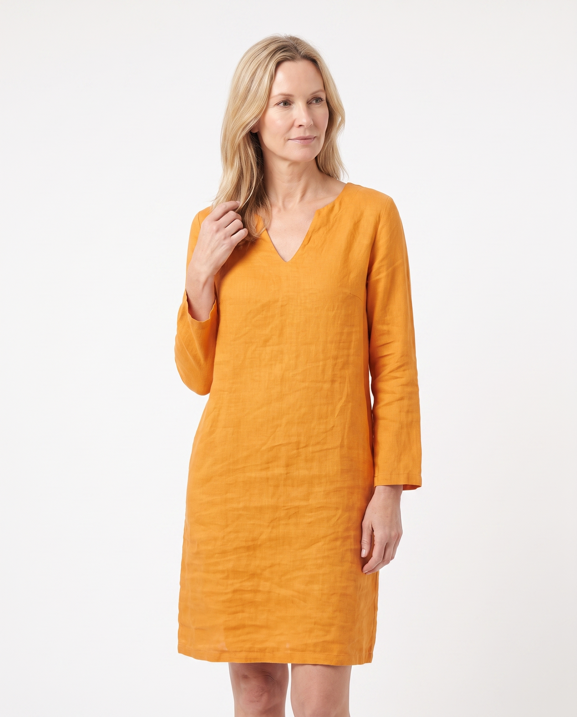 Danielle | Elegant Linen Shift Dress - Solfae