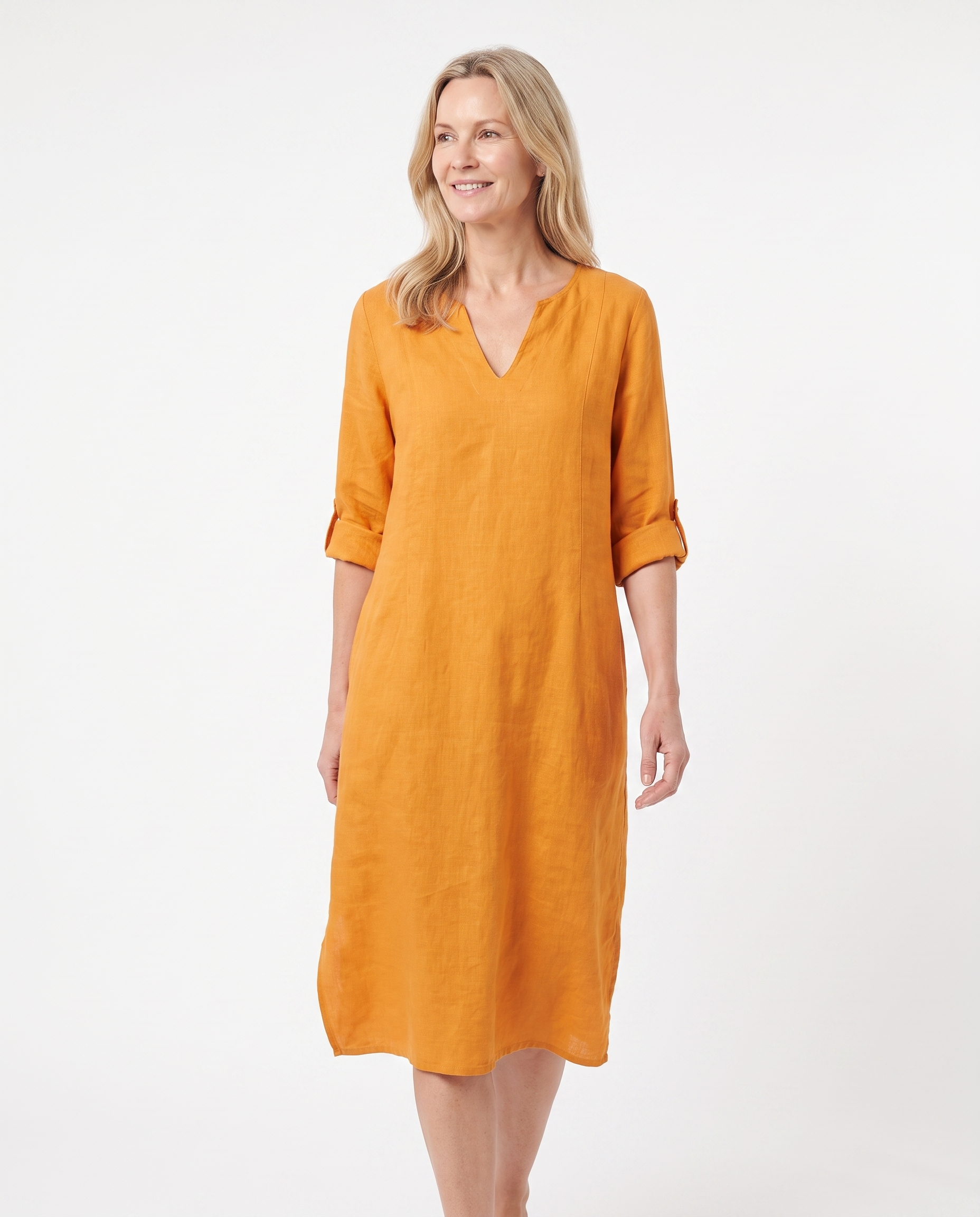 Danielle | Elegant Linen Shift Dress - Solfae
