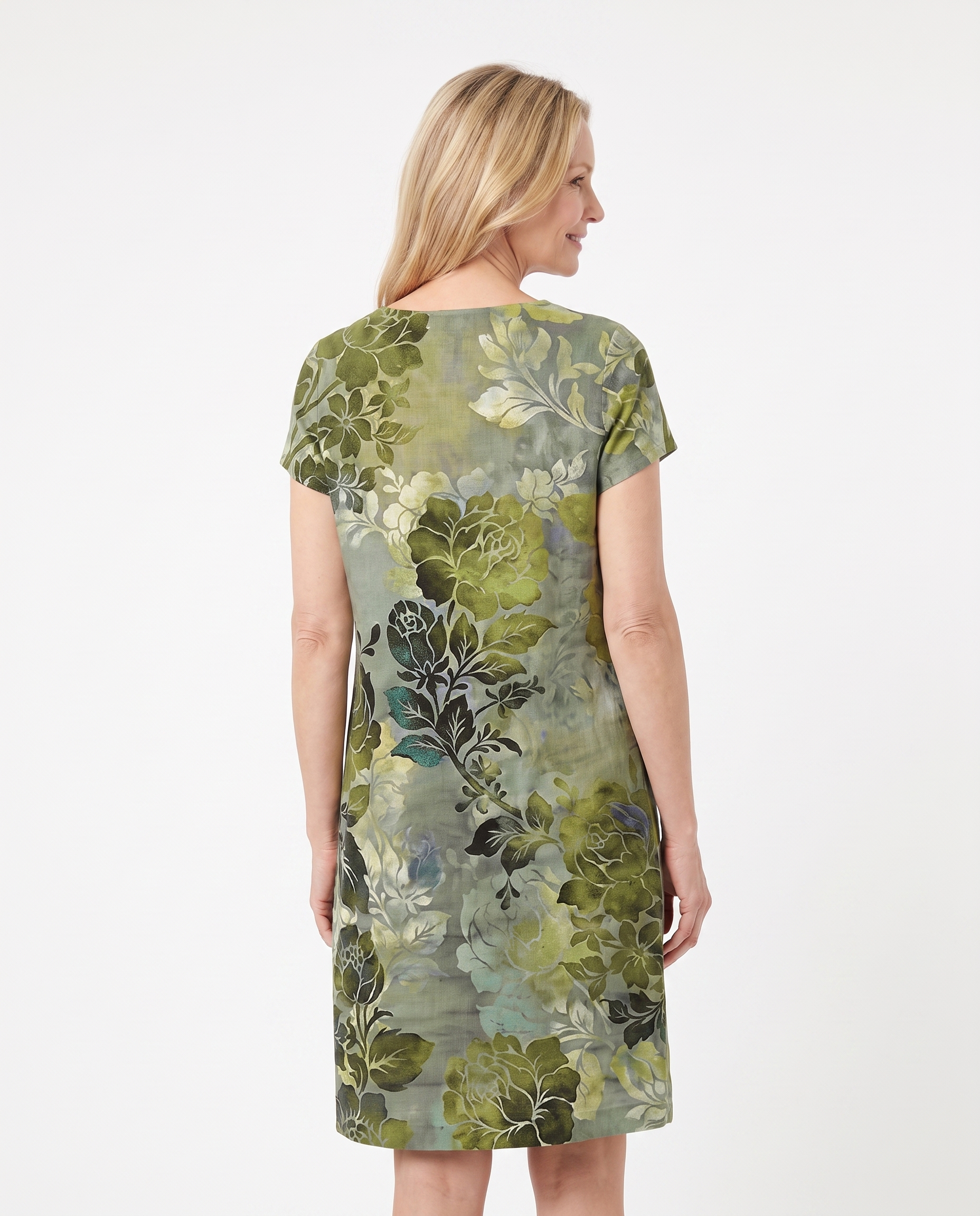 Danielle | Feminine Notch-Neck Midi Dress - Solfae