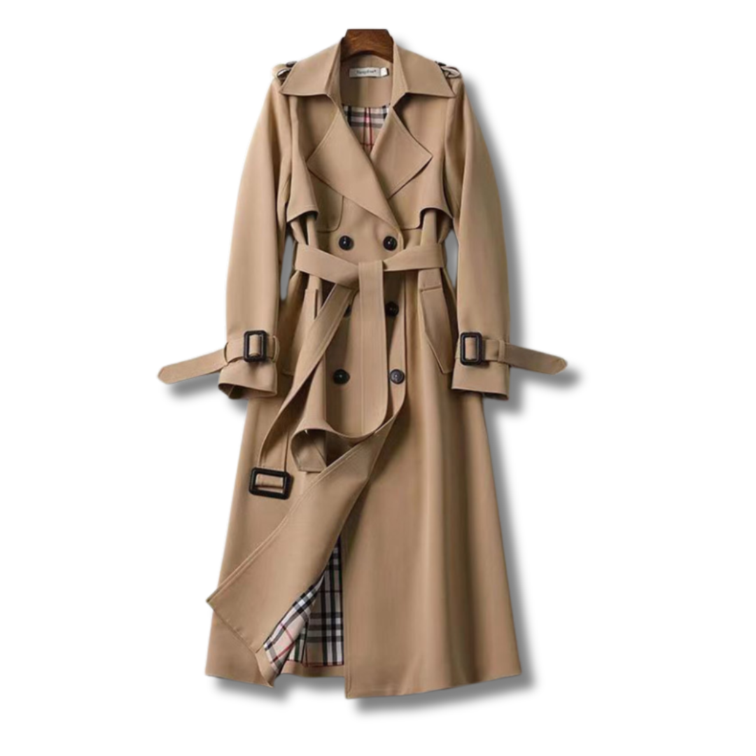 Elizabeth | Elegant Longline Trench Coat - Solfae