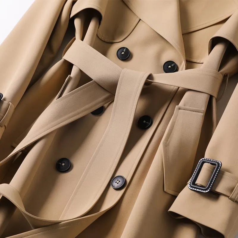 Elizabeth | Elegant Longline Trench Coat - Solfae