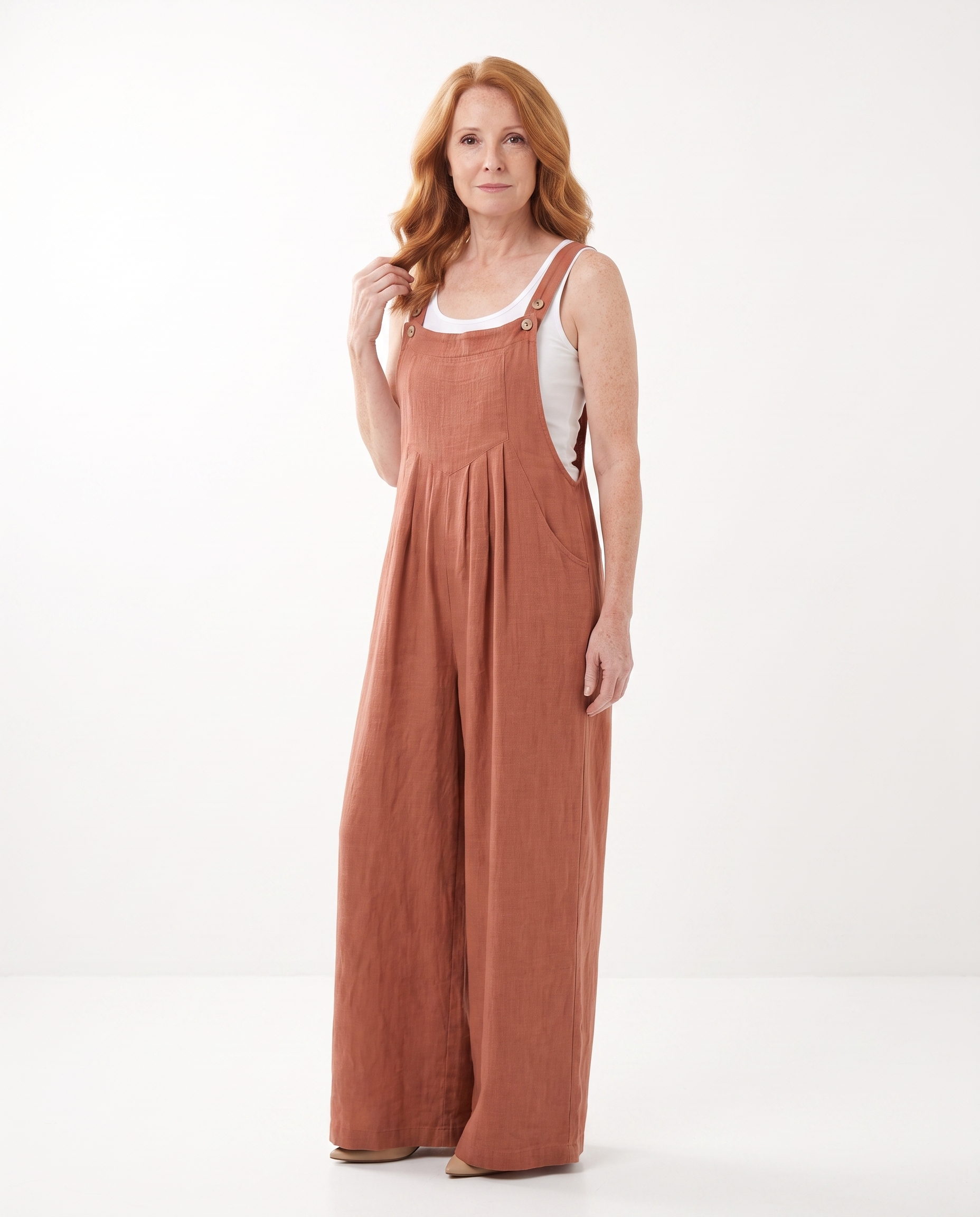Emily | Elegant Linen Wide-Leg Jumpsuit - Solfae