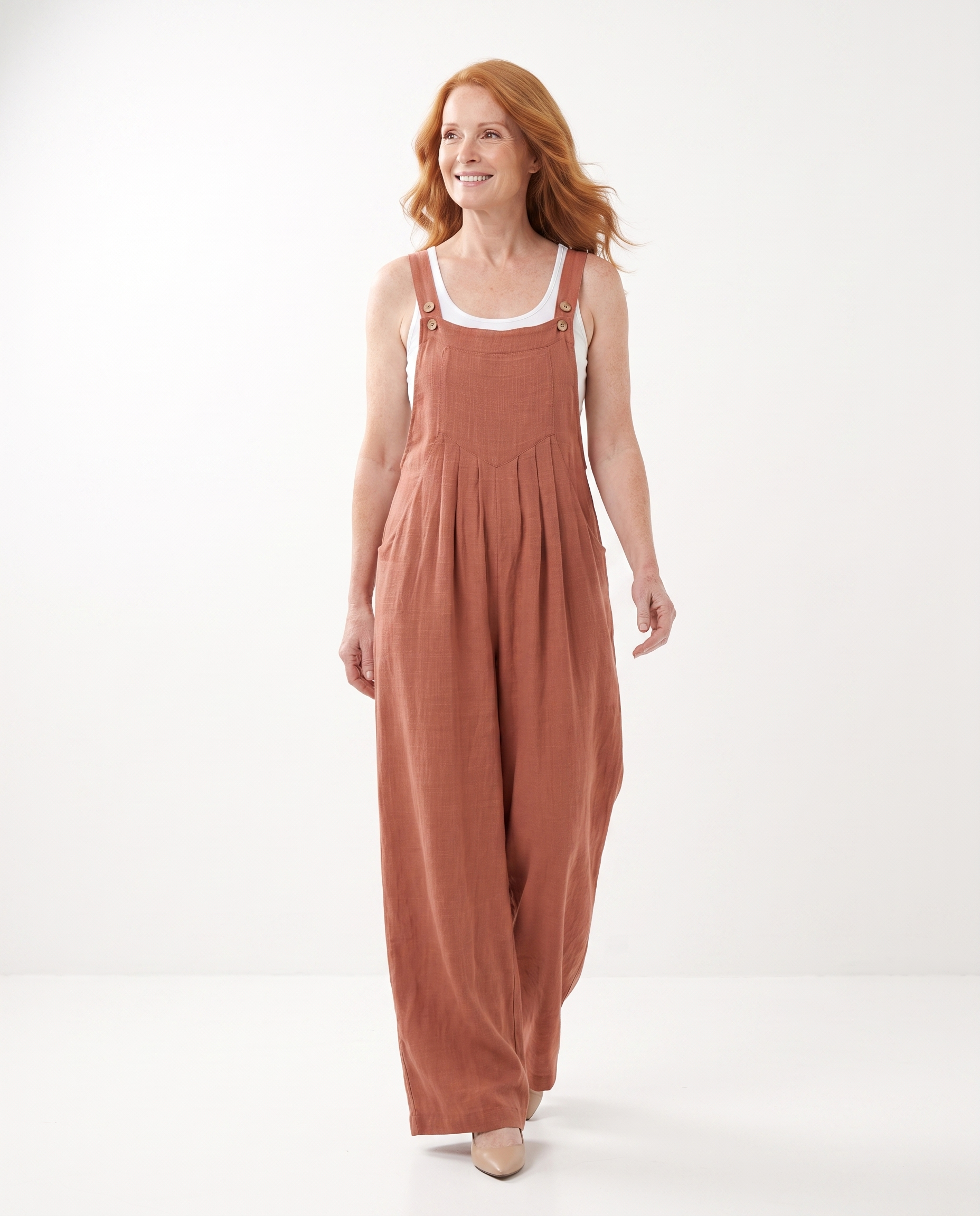 Emily | Elegant Linen Wide-Leg Jumpsuit - Solfae