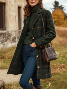 Emily | Elegant Windowpane Wool Coat - Solfae