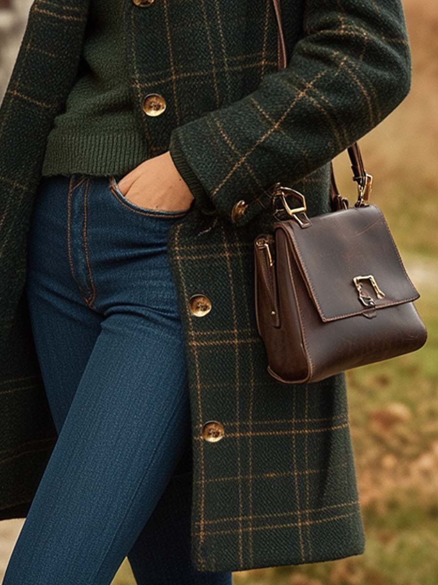 Emily | Elegant Windowpane Wool Coat - Solfae