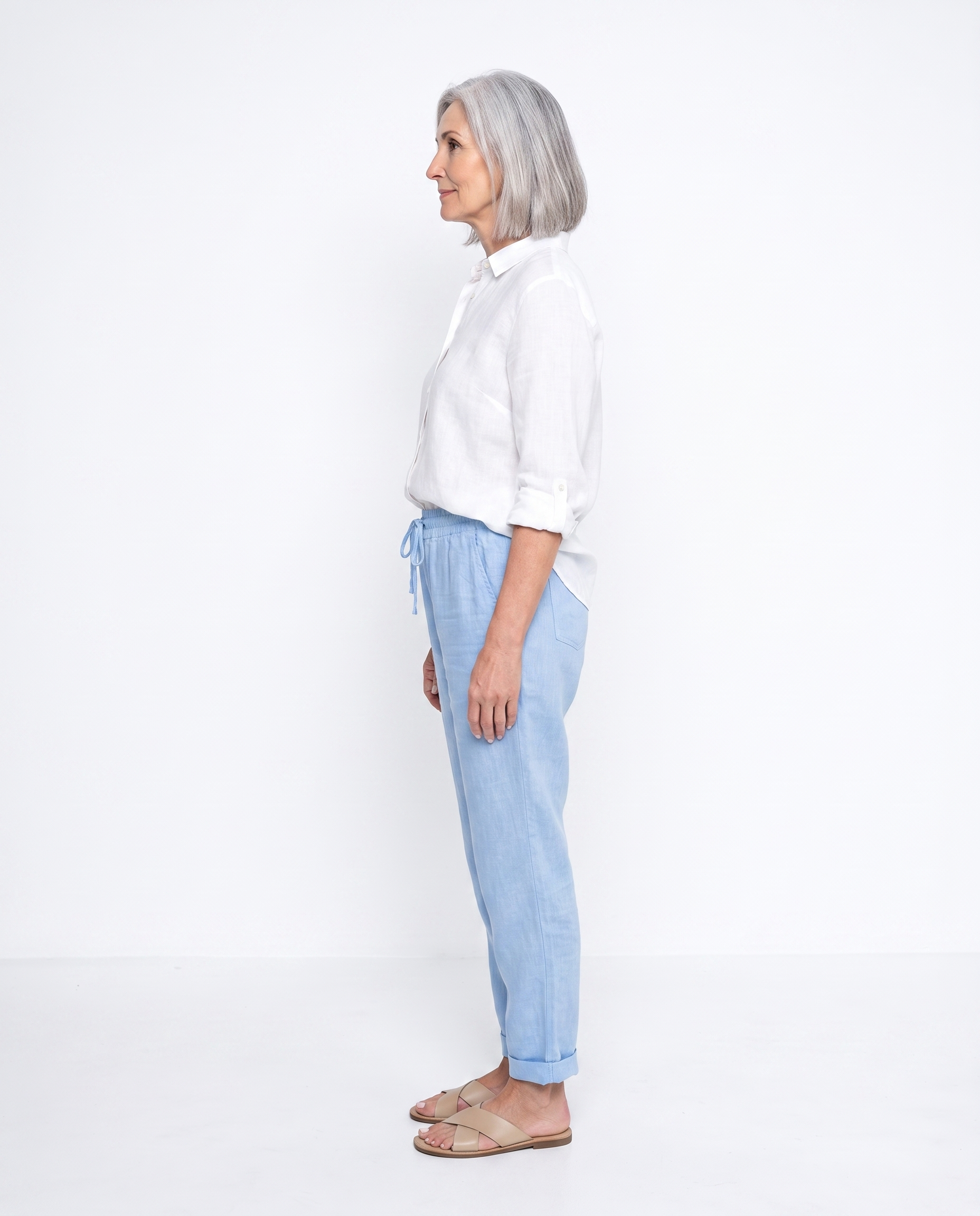 Emily | Relaxed Linen Drawstring Pants - Solfae