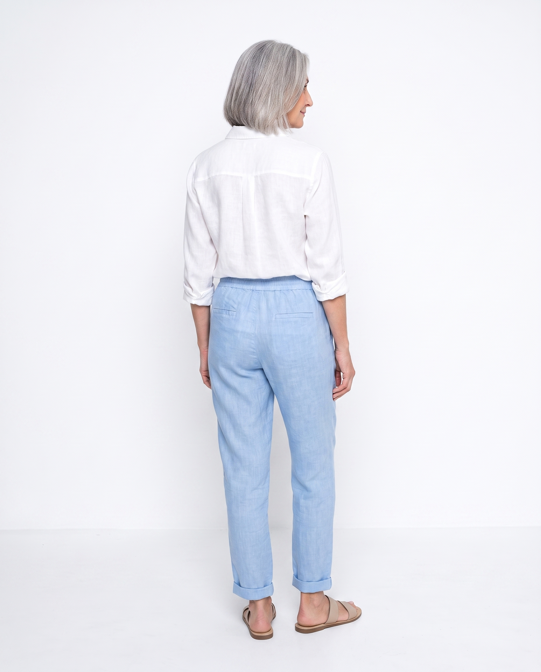 Emily | Relaxed Linen Drawstring Pants - Solfae