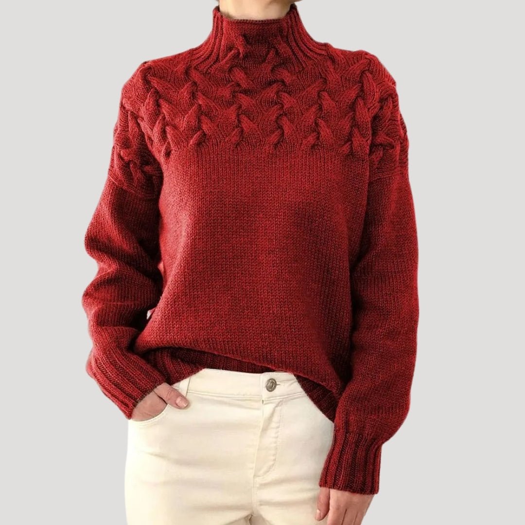 Evelyn | Elegant Knit Turtleneck Sweater - Solfae