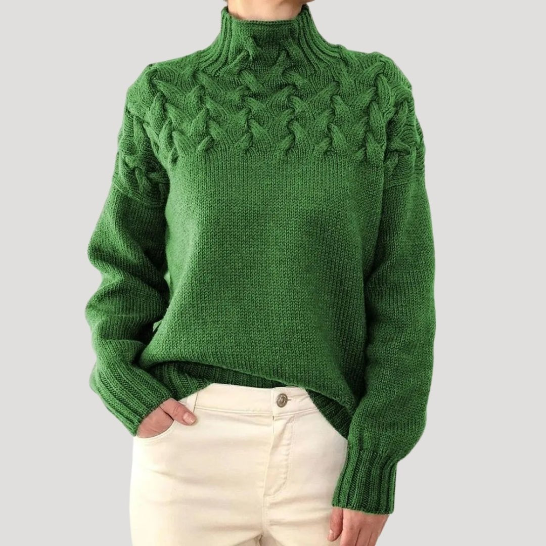 Evelyn | Elegant Knit Turtleneck Sweater - Solfae