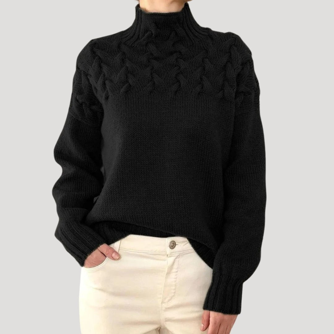 Evelyn | Elegant Knit Turtleneck Sweater - Solfae