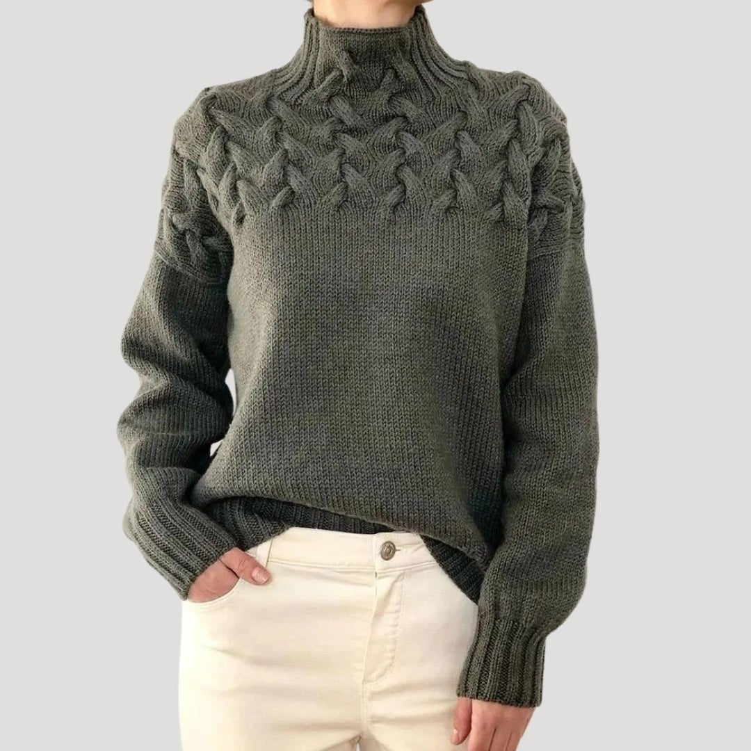 Evelyn | Elegant Knit Turtleneck Sweater - Solfae