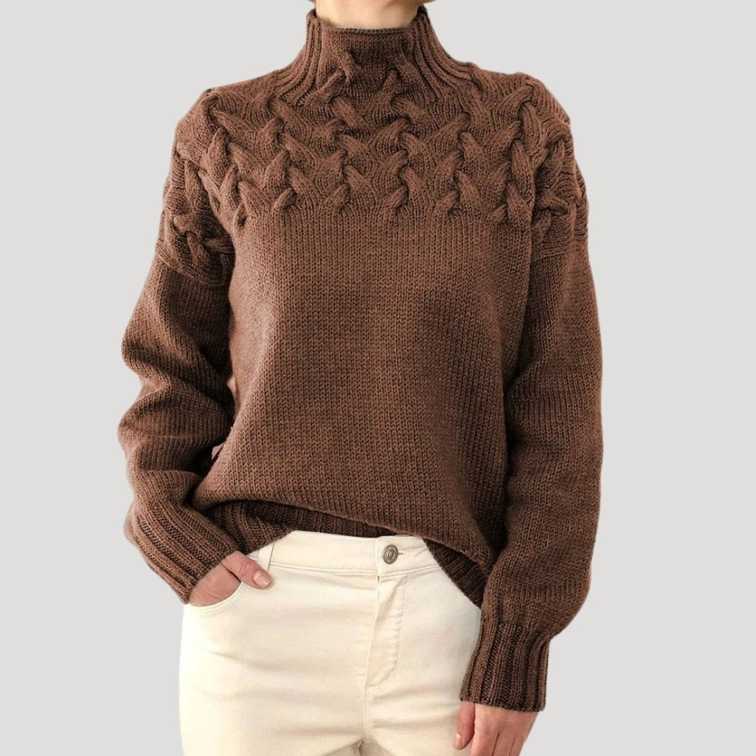 Evelyn | Elegant Knit Turtleneck Sweater - Solfae