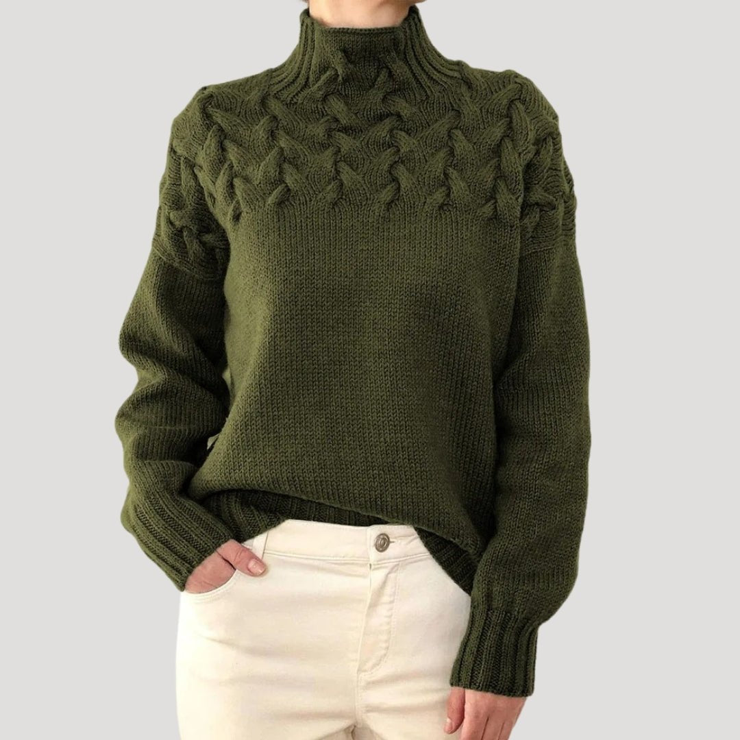 Evelyn | Elegant Knit Turtleneck Sweater - Solfae