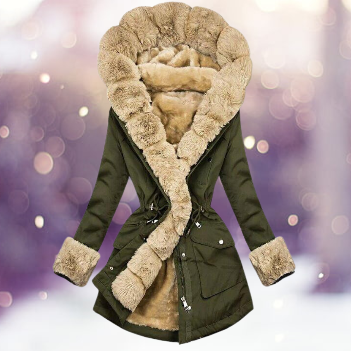 Heather | Cozy Hooded Parka Coat - Solfae