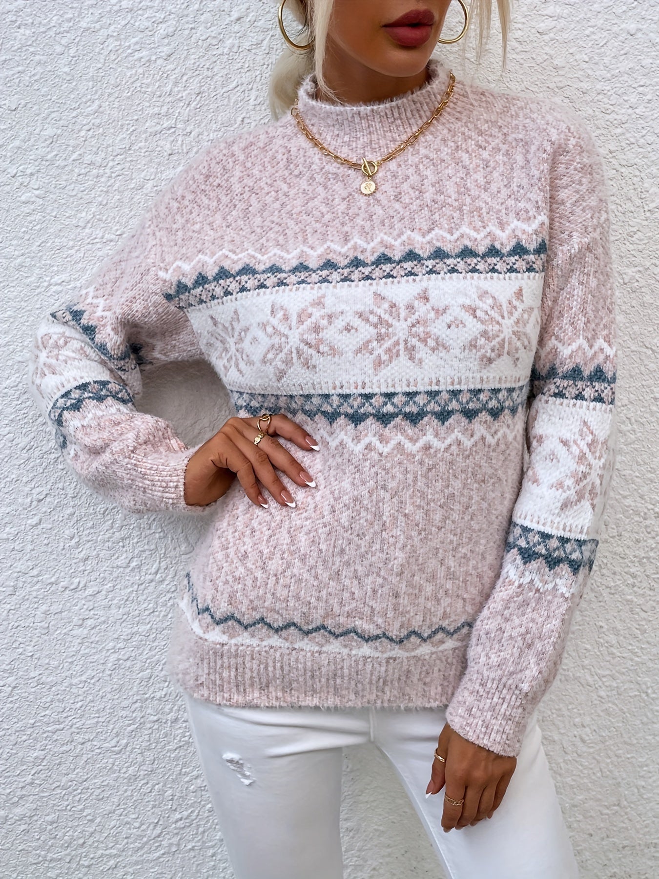 Heather | Elegant Fair Isle Sweater - Solfae