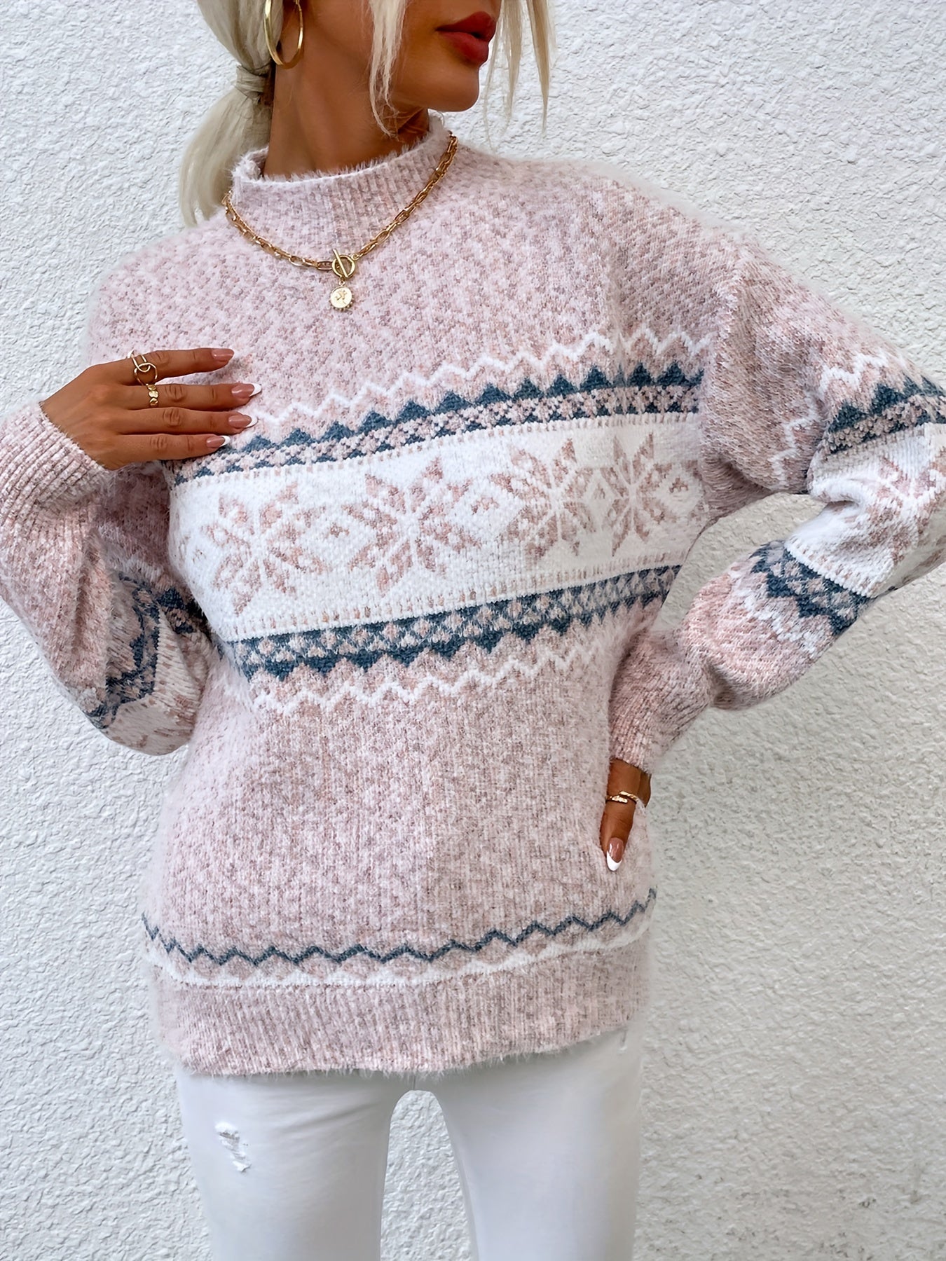 Heather | Elegant Fair Isle Sweater - Solfae